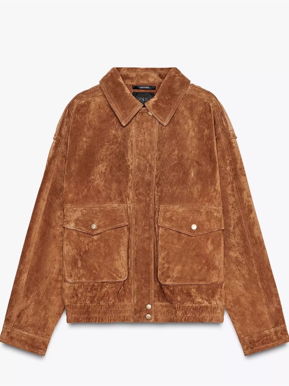 100% Zara Suede Bomber Jacket